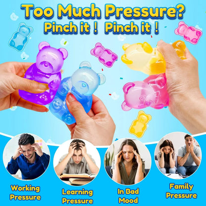 1/4 Counts Gummy Bear - Sensory Fidget Toywith Jelly-Like Filling, Squeeze Toys, StressToys, Stress Relief Toys, Fidget Toy, BirthdayGifts, Gift Bag Stuffing