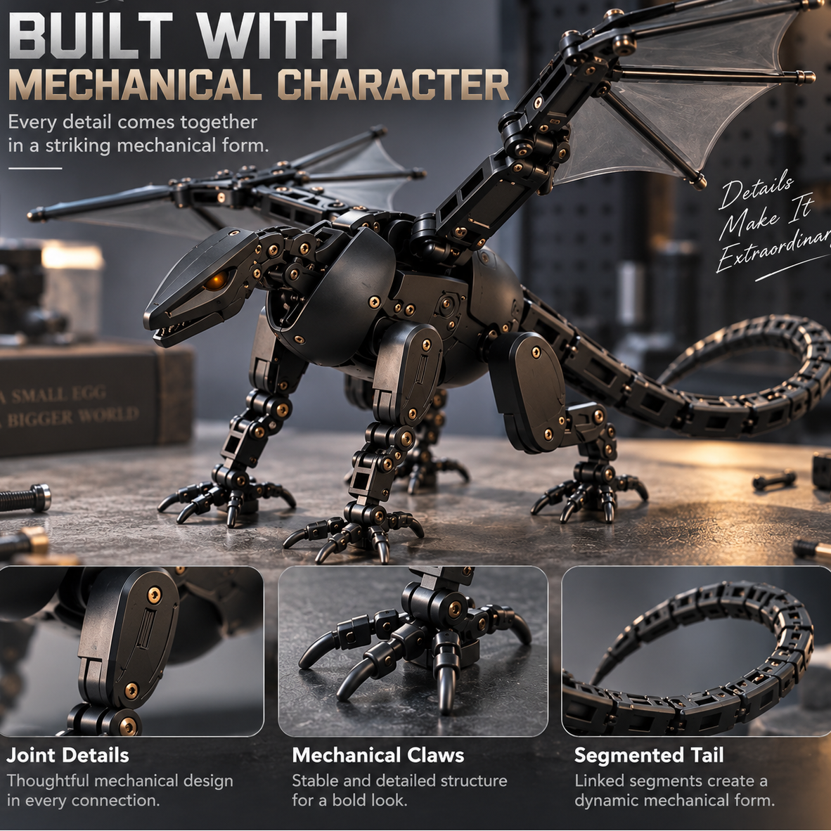 🥚🐉 DragonMorph – Egg to Dragon Transforming Mechanical Toy