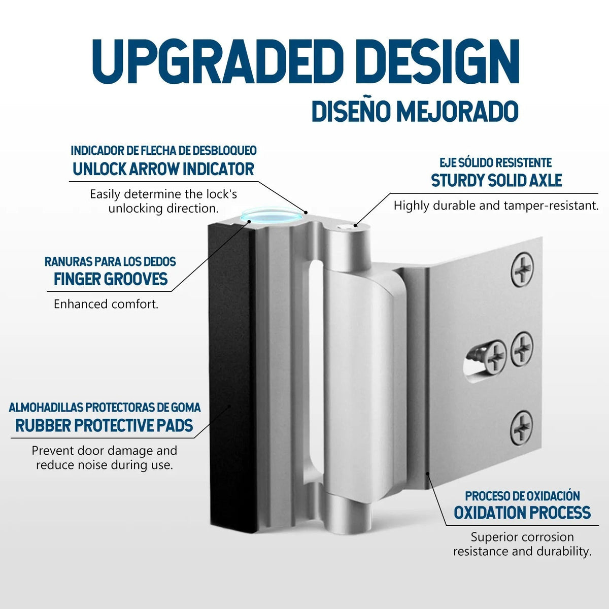 Back To School Security Door Hardware – Heavy-Duty Aluminum Anti-Theft Lock Latches & Bolts