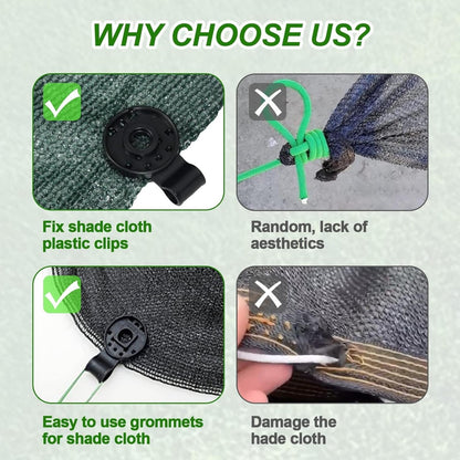 Heavy Duty Shade Cloth Clips - 50PCS Shade Net Fasteners