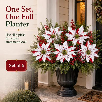 🌸Last Day 64% OFF🔥Christmas Poinsettia Planter Inserts