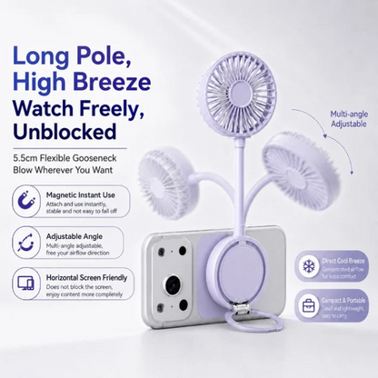 Hands-Free Magnetic Phone Fan