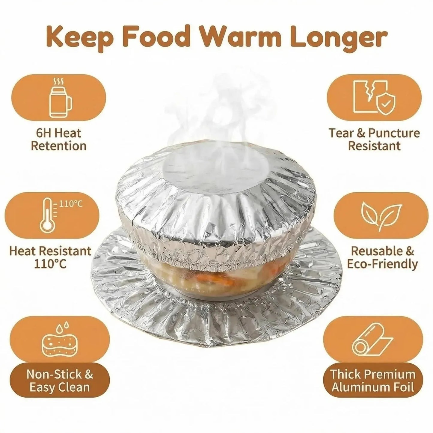 🔥Last Day 50% OFF🔥 Aluminum Foil Insulating Food Covers
