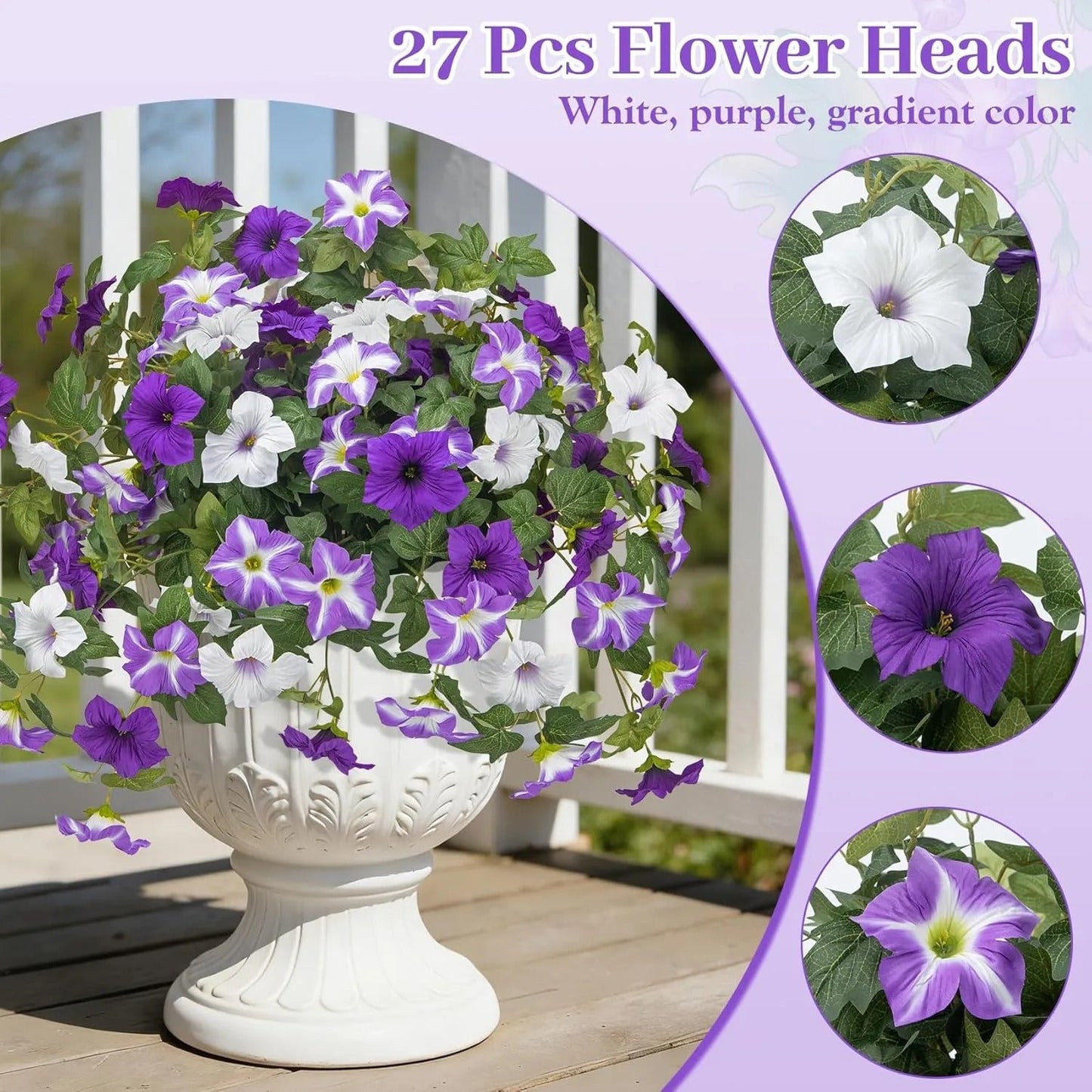 🔥Last Day 70% OFF🔥 Faux Petunias Silk Flower UV Resistant No Fade Floral