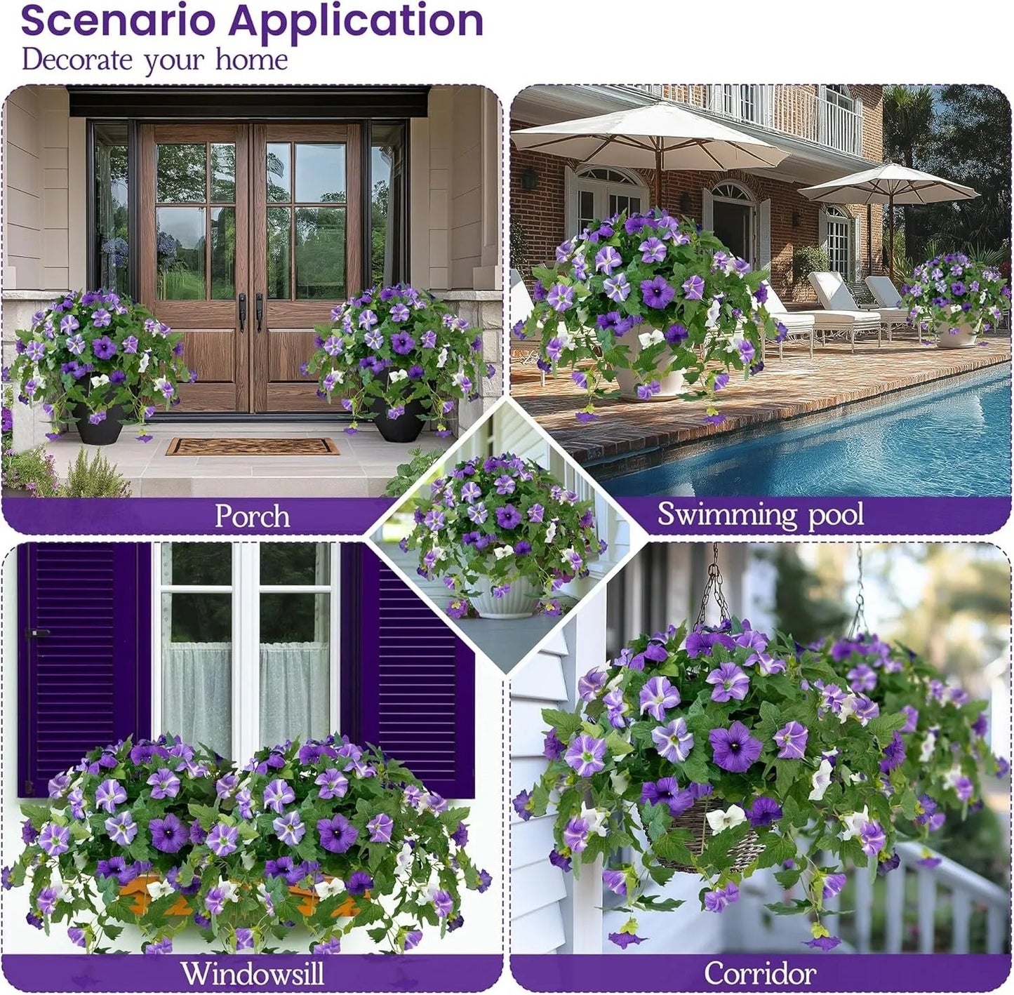 🔥Last Day 70% OFF🔥 Faux Petunias Silk Flower UV Resistant No Fade Floral