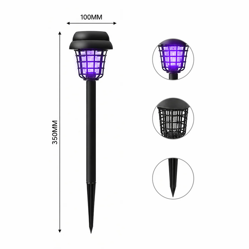 Solar-Powered Mosquito Killer Lamp-Outdoor Solar LED Mosquito Killer Garden Lamp
