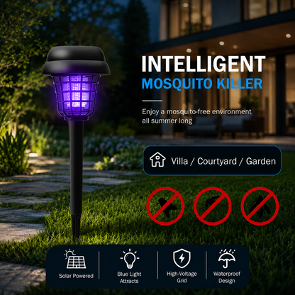 Solar-Powered Mosquito Killer Lamp-Outdoor Solar LED Mosquito Killer Garden Lamp