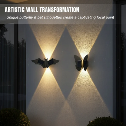 Unique Waterproof Solar Butterfly & Bat LED Wall Sconce