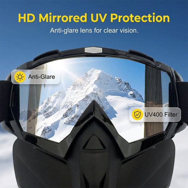 Detachable Full FaceGoggle Mask