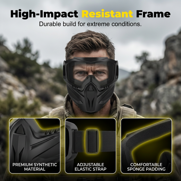 Detachable Full FaceGoggle Mask