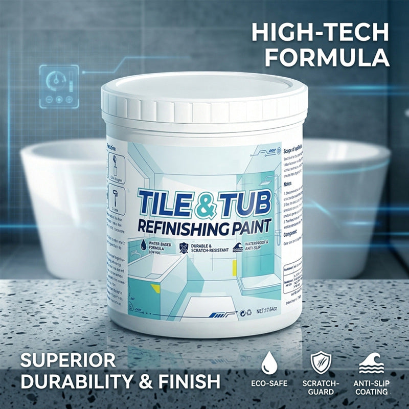🥳2026 HOT SALE🥳🛁🎨 60% OFF! Tile & Tub Refinishing Paint Kit – Waterproof, anti‑slip finish. Covers stains & cracks. Easy DIY, no pro needed. ✨🛡️