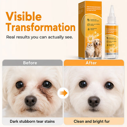 🐶 Goodbye Tear Stains — Gentle Pet Eye Stain Remover Drops