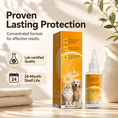 🐶 Goodbye Tear Stains — Gentle Pet Eye Stain Remover Drops