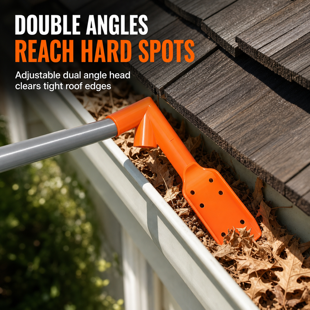 🔥 UPGRADED VERSION 🔧 LIMITED‑TIME 50% OFF! ✨ No-Climb Gutter Cleaning Tool