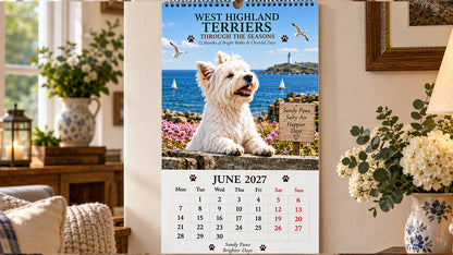🥳💞48K+ SOLD🐾📆West Highland Terrier Wall Calendar🎁
