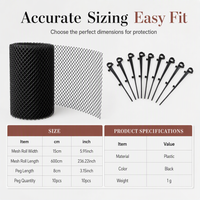 6m*15cm（19.6FT*5.9in）+10 snap fasteners
