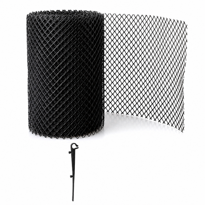 🍃 Thickened Gutter Guard Mesh Roll – 15cm × 6m Leaf Filter Net with 10 Fixing Pegs