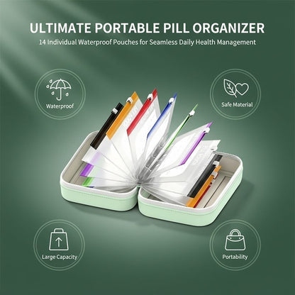Premium Waterproof PU Travel Pill Organizer Set